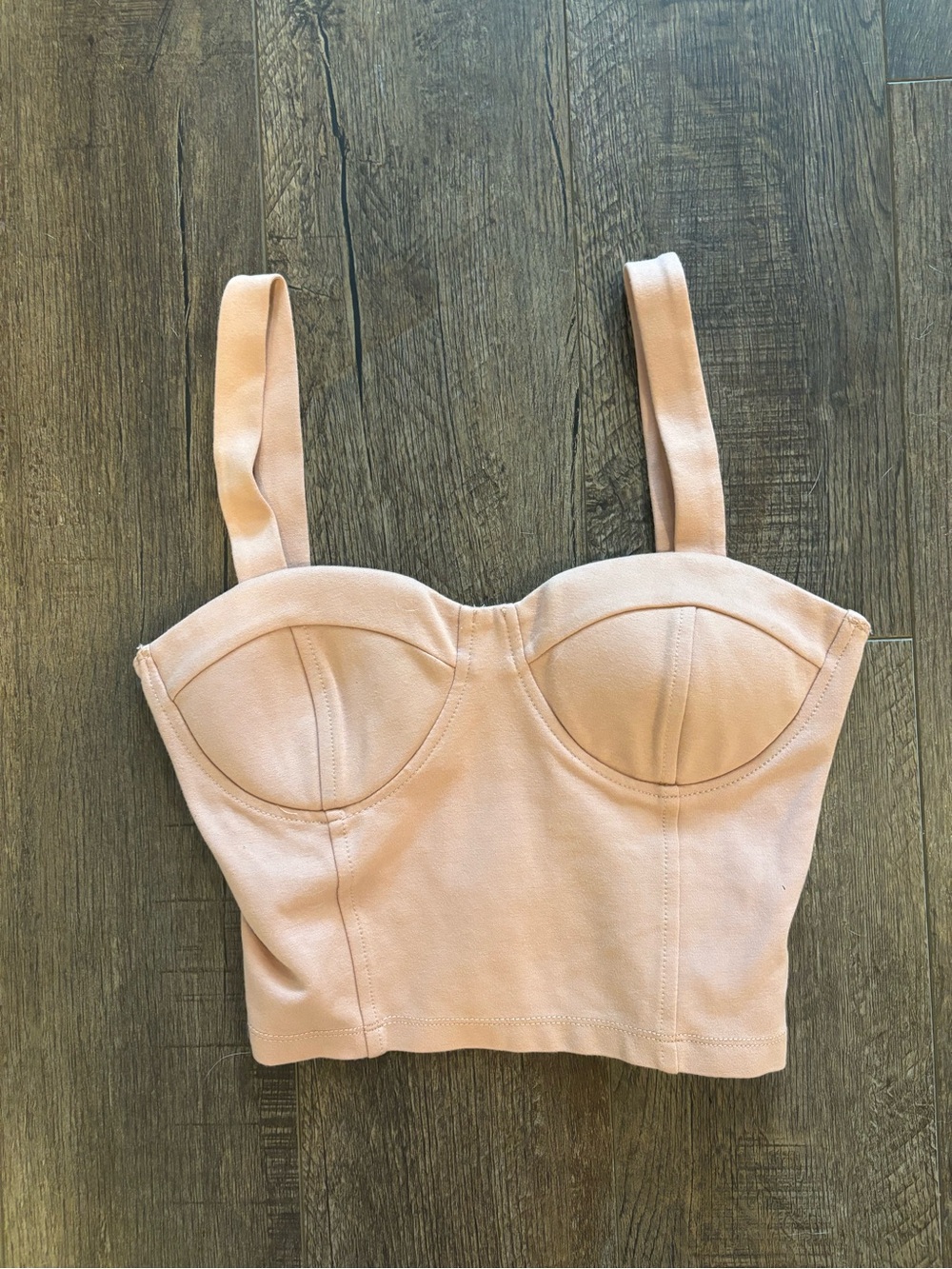 Shinestar Blush Bustier Crop Top with Structured Cups